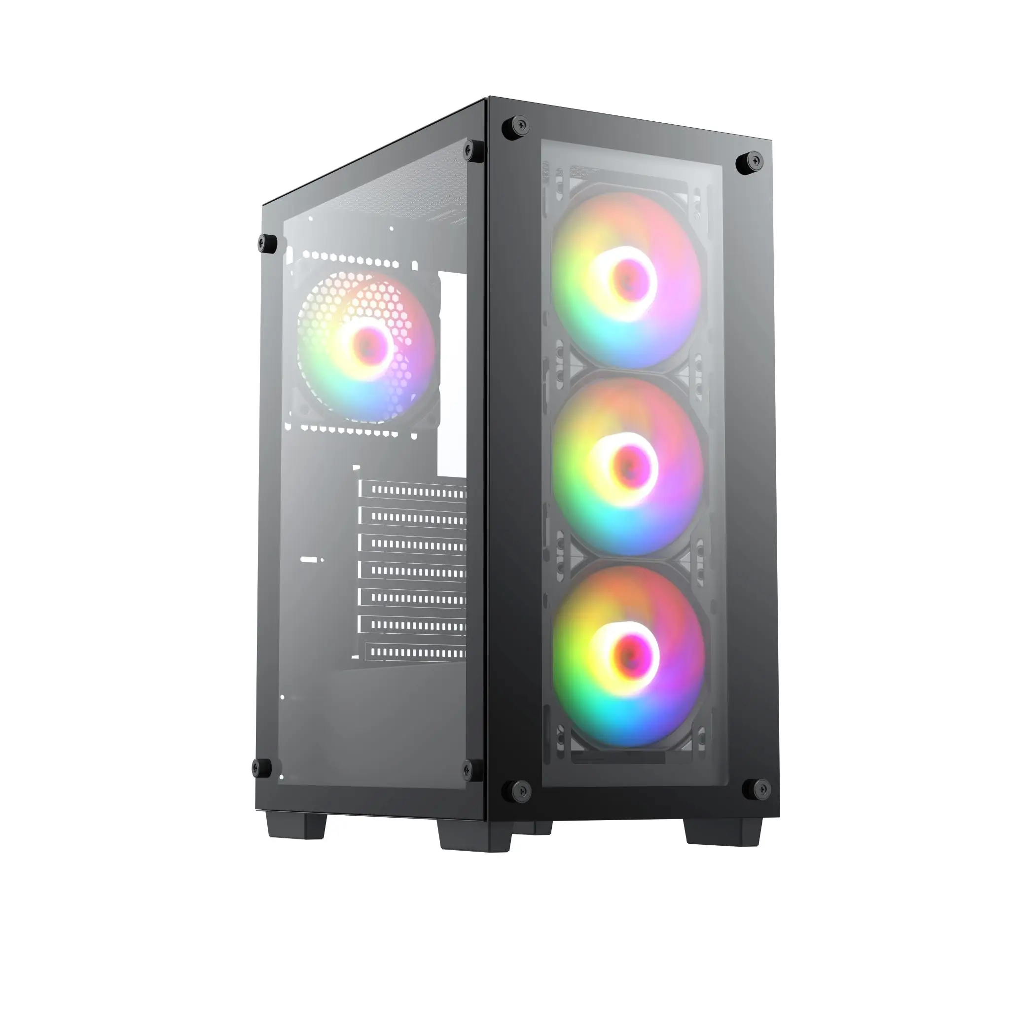 Mid Tower Computer Chassis Desktop 240 Water Cooled Side Acrylic Transparent Cases Gaming Atx Pc Chassis Computer Case