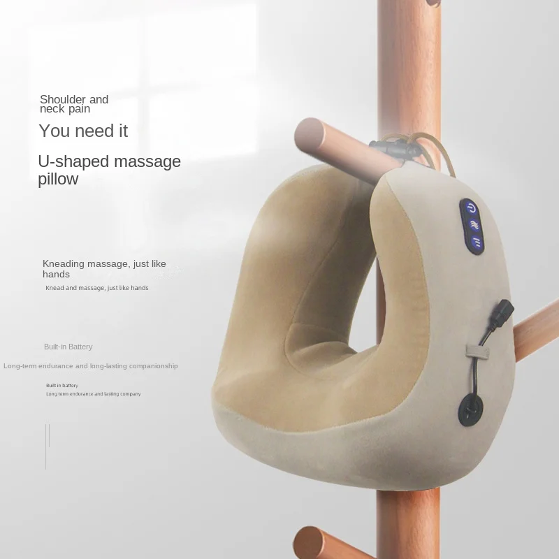 U Shaped Kneading Neck Massager Travel Pillow Car And Home Massage Pillow Rechargeable Massage Pillow Wholesale