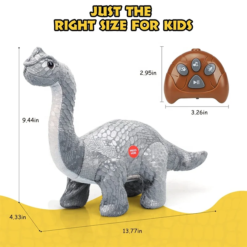 (Only for US customers) TOY Life Simulation RC Stuffed Animals Plush Dinosaur Toys Remote Control Dinosaur for Kids