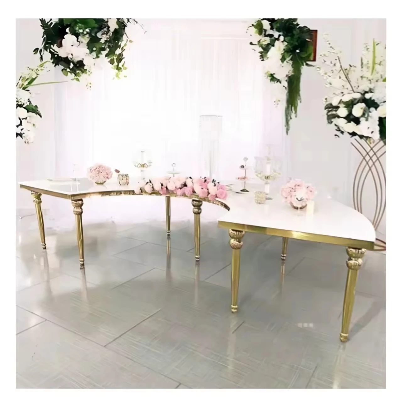 Wedding furniture table and chairs bridal sweetheart cake table wedding reception table