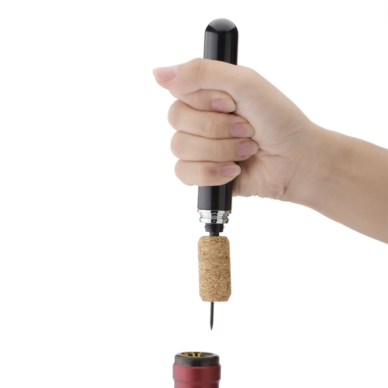 CL423 Safety ABS Pen-shaped Pin Type Red Wine Pneumatic Corkscrew Air Pump Wine Bottle Opener Stainless Steel Pin Cork Remover