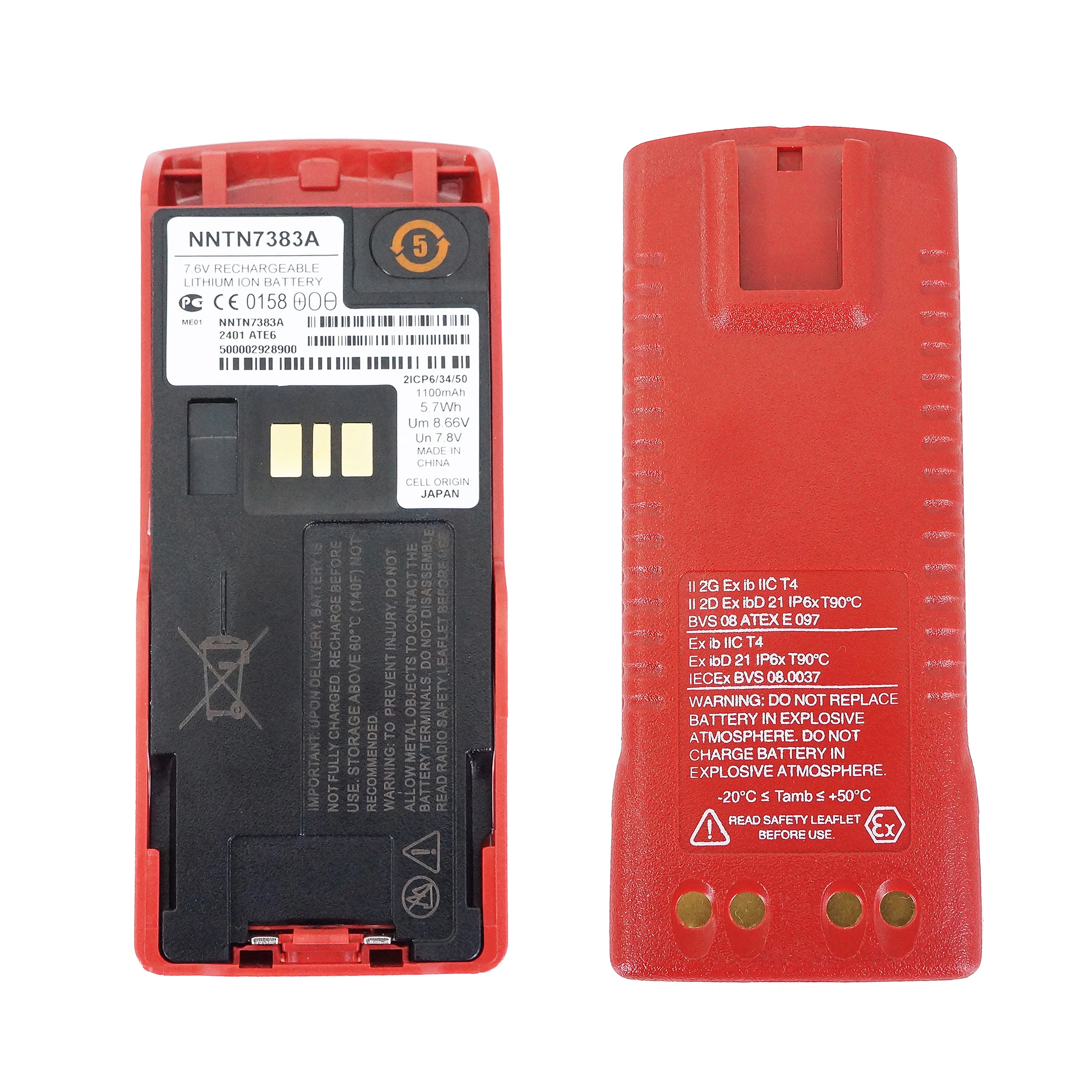 Replacement Explosion-proof NNTN7383A 1100mAh Li-ion Battery for Motorola MTP810Ex  MTP850Ex KD0114