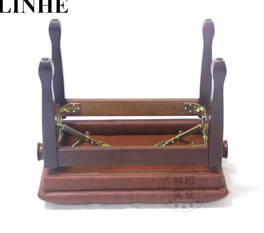 
Modern piano accessories solid wooden deluxe piano stool customized walnut adjustable instrument piano bench 