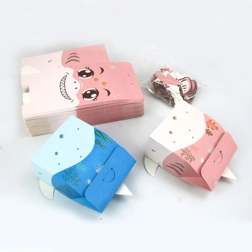 Cartoon Shark Paper Boxes Chocolate Candy Sweet Gift Box for Baby Shower Birthday Party Decor