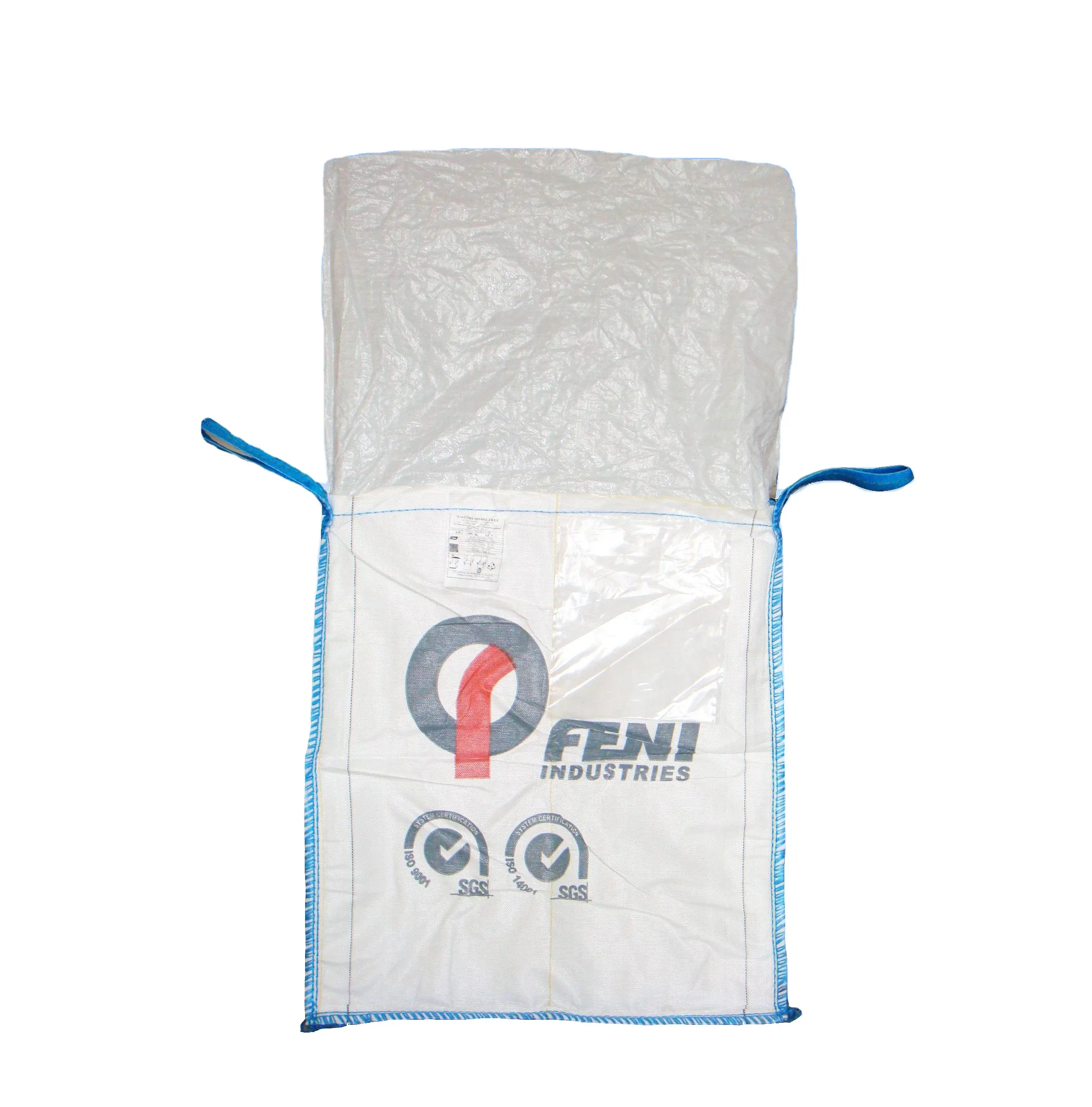Pp Plastic 1000kg Fibc Jumbo Bags 1 Ton Bigbag For Feed Seed Wood Chips Pellet Fertilizer