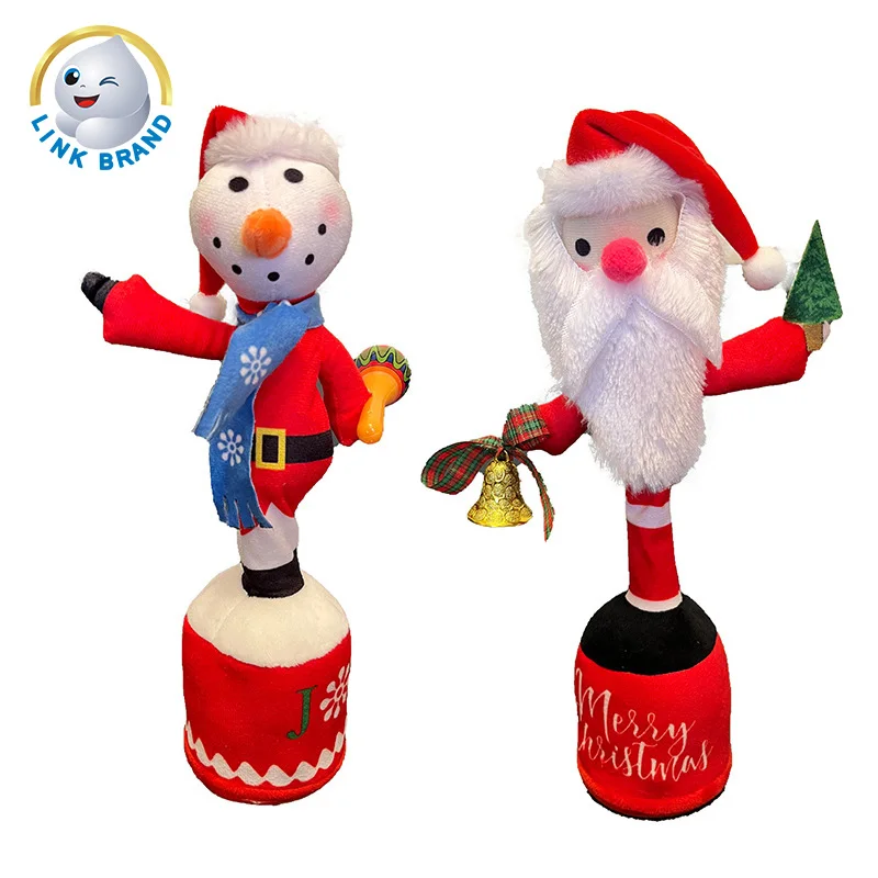 New Creative Music Talking Toys Electric Plush Santa Claus Toys Dancing Santa Stuffed Animals For Kids Toys
