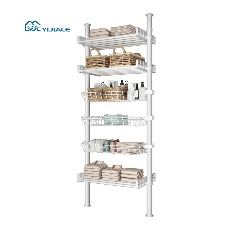 Yijiale Armoire Wardrobe Closet Cabinet Portable Wardrobe Clothes Storage Wardrobe Shelving System