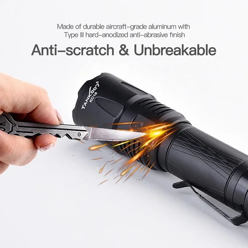 USB rechargeable torch light 18650 battery 350m long range flash light hunting police military 1800 lumens led flashlight torch