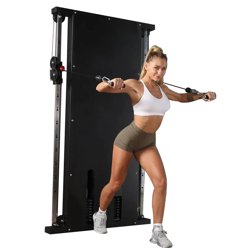 Dinuo Custom OEM/ODM Gym Equipment Double Wall Mounted Cable Crossover Trainer Machine with  Cast Iron Panel
