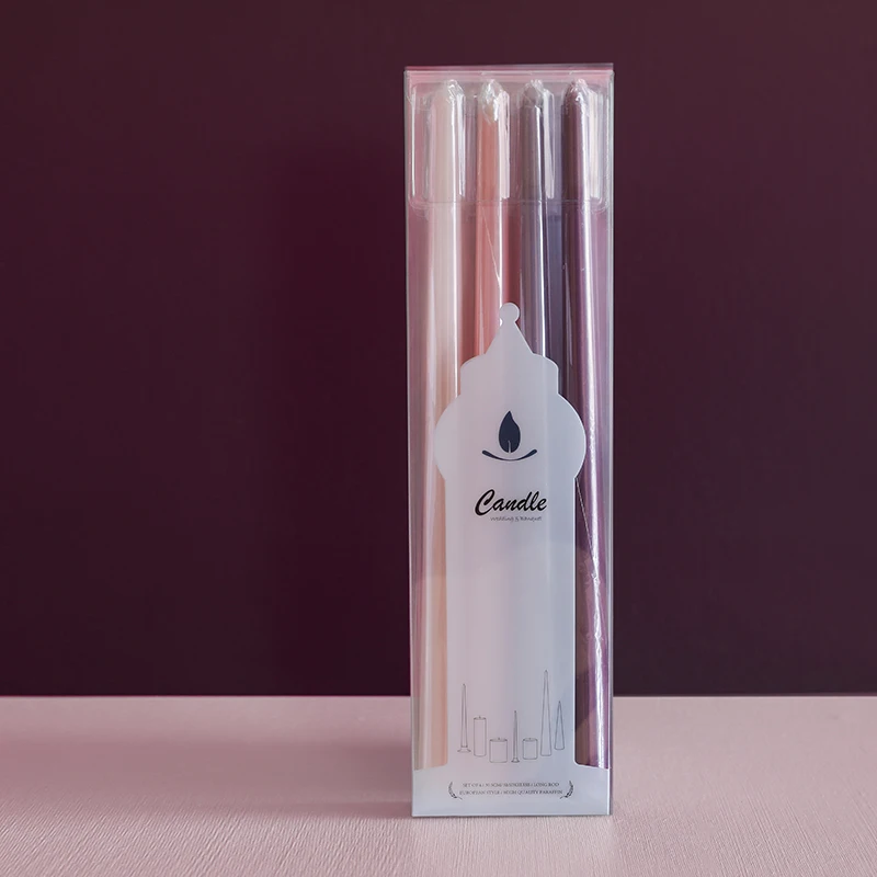 30CM Taper Candle 4 Pack - Home Interior Long Burning  and Smokeless Candles Unscented - Valentines Candles for Home