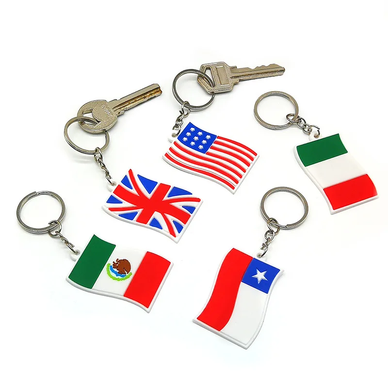 Pvc Rubber Keychain Pendant Cartoon Anime Backpack Ornaments Flag Bunting Series Printable Advertising Logo Ornament