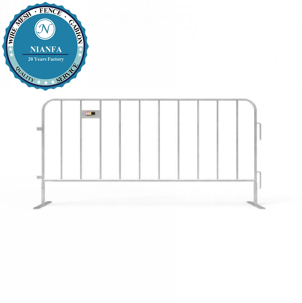 Traffic Road Safety Barrier/Steel Barricades with Bridge Base/Crowd Control Interlocking Barriers