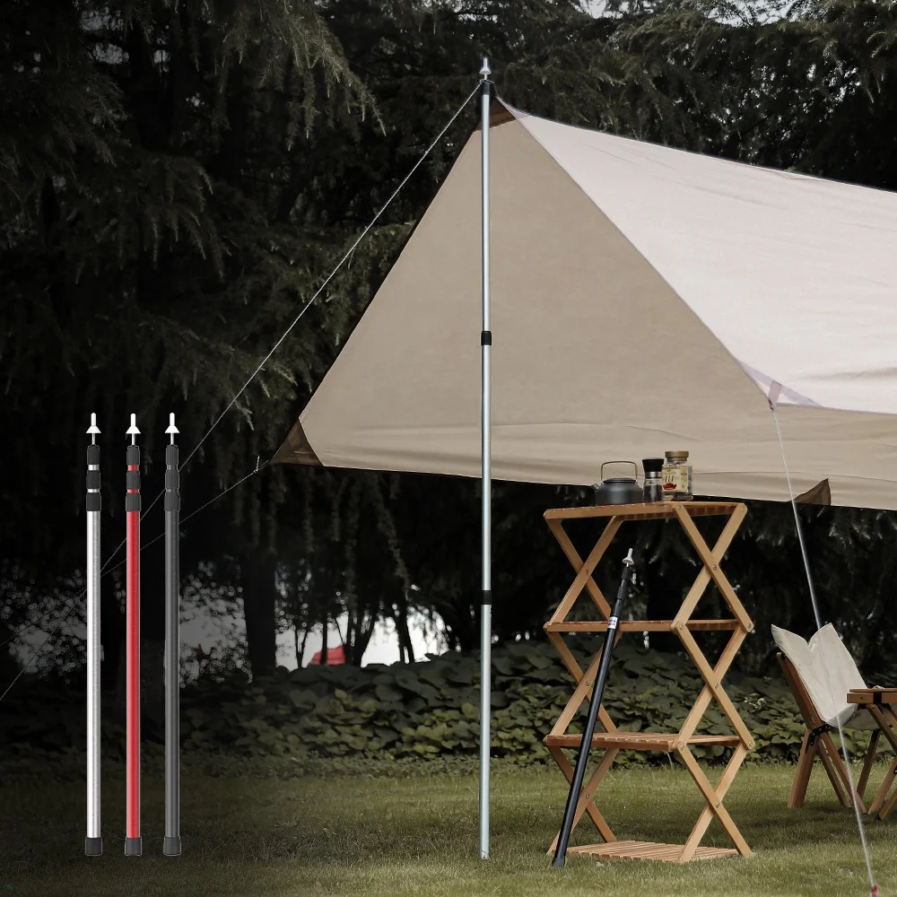 Naturtravel Lightweight Outdoor Telescopic Aluminum Tent Pole Adjustable Waterproof Folding Can Be Customized