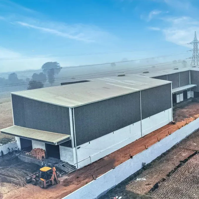 prefab farm meat chicken housing steel Structure building Warehouse prefab metal work shop with z c purlins