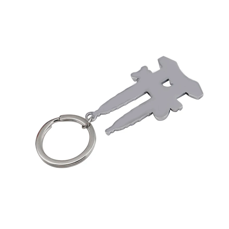 Customized Metal twin towers tourist attractions car pendant promotional gift keychain