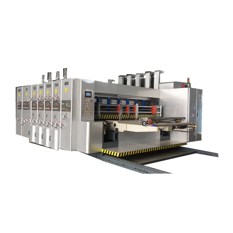 Slotting Die Cutting Machine Automatic Flexo Carton Printing Flexographic Printer Paper Printer Water Ink Corrugated Board CE