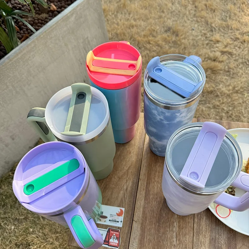 HOT Selling Double Wall Vacuum Mugs Insulated Stainless Steel Tumbler Cup 40 oz 40oz Tumbler with Handle