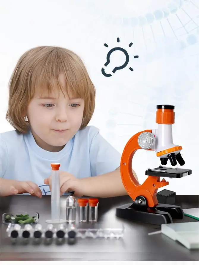 Children Cheap Portable Mini Educational Experiment Science Equipment Toy Scientific Learning Toys Microscope for Kids