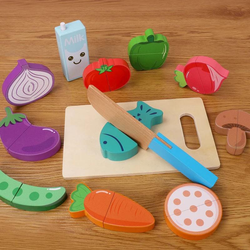 Factory direct sale baby animal shape shopping cart toy with food home supermarket toy Wholesale role play kitchen toys for kids