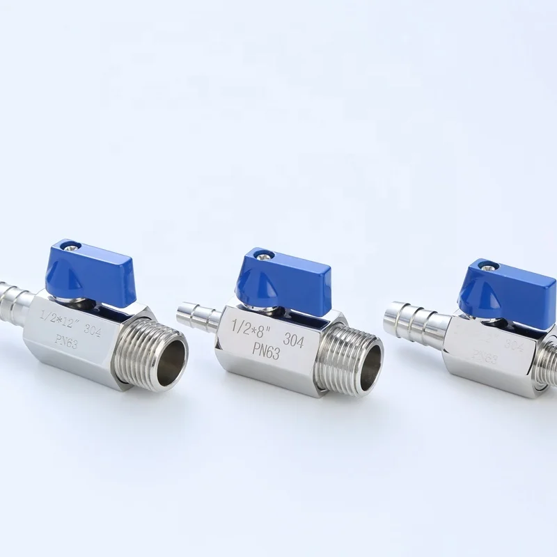 Wholesale Custom Double Head Mini Pagoda 304 Ball Valve Stainless Steel For Water Oil Gas