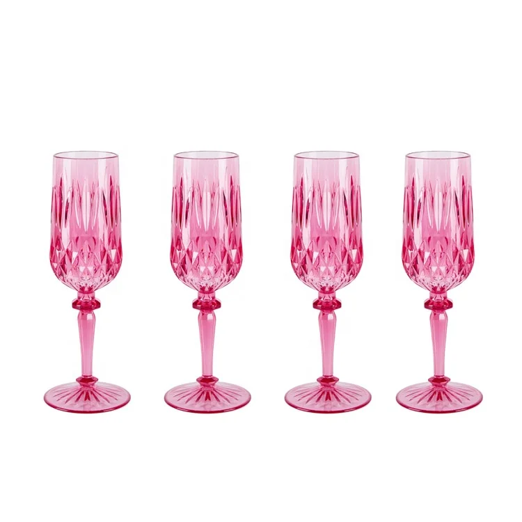 Dishwasher safe Plastic drinkware  wine glasses unbreakable plastic Tritan wine goblet cup