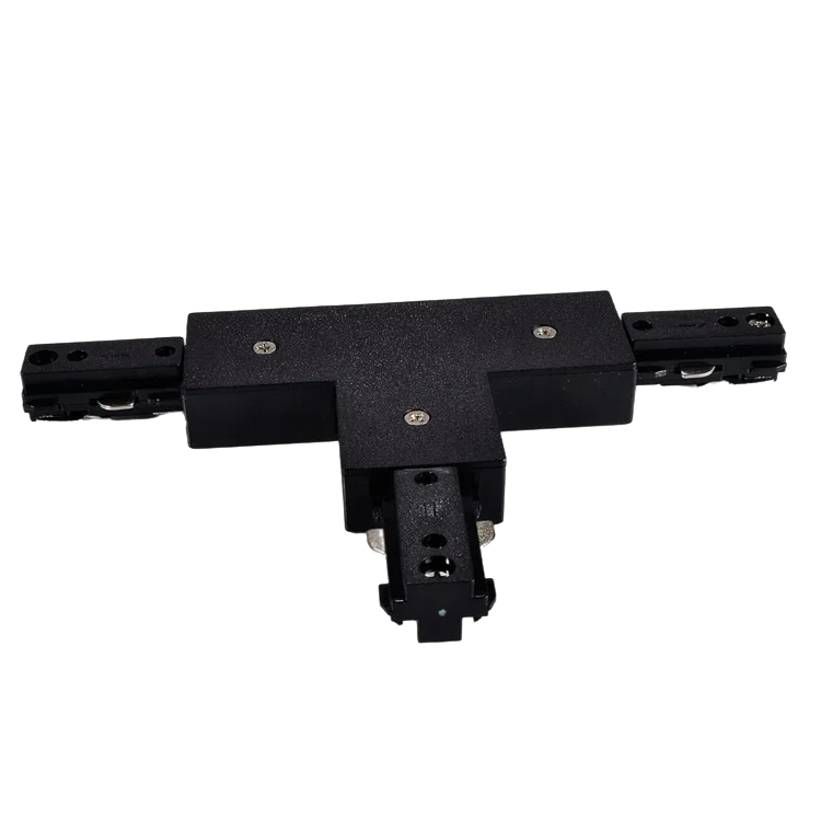 H-Type 3 Wires LED Track Head Lighting Tracks Accessories Live-End Connector Black Joining Adapter