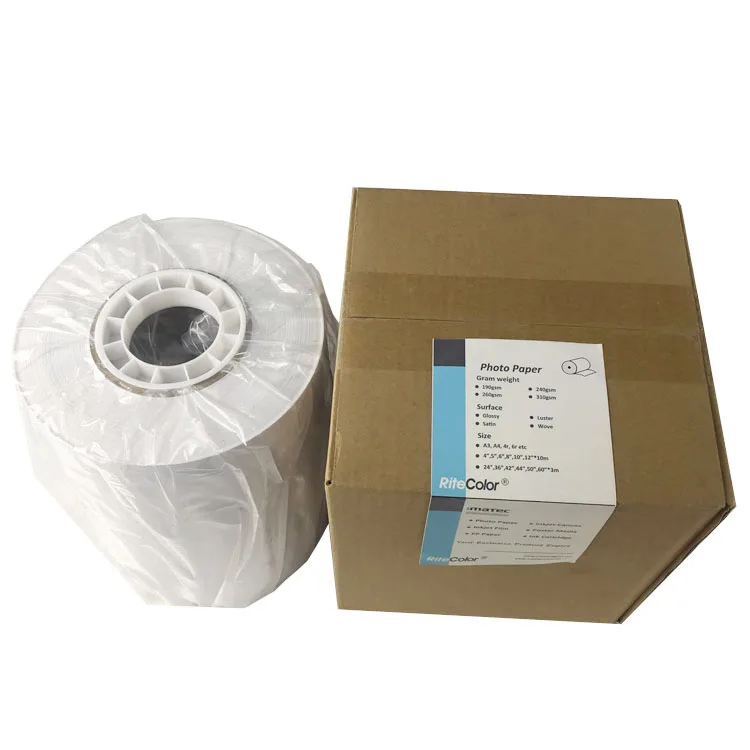 6 12 inch Inkjet RC glossy photo paper roll for minilab Epson fuji dx100