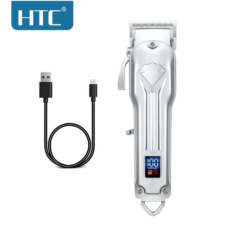 HTC AT-702 High Quality Hair Clippers Trimmers Professional Electric Man Fully Metal Body Hair Trimmer