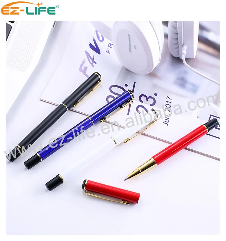 Hot sale Exquisite portable Metal Roller ball pen business custom logo gift Printing Gel pen for promotion