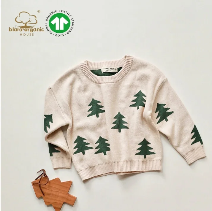 School Sweater Uniform For Children Knitted Sweater Top Clothes Christmas Trees Ugly Pullover Sweatshirt Wholesale