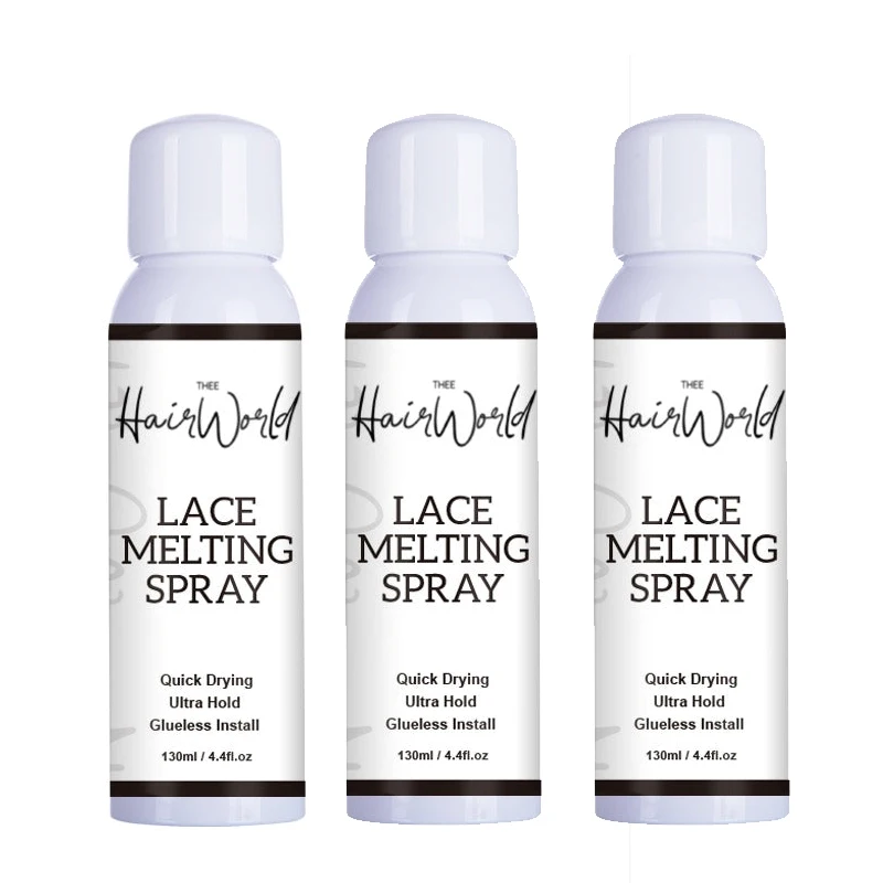 Custom Logo Lace Frontal Melt Spray Fast Dry Invisible Strong Hold Lace Melting Spray