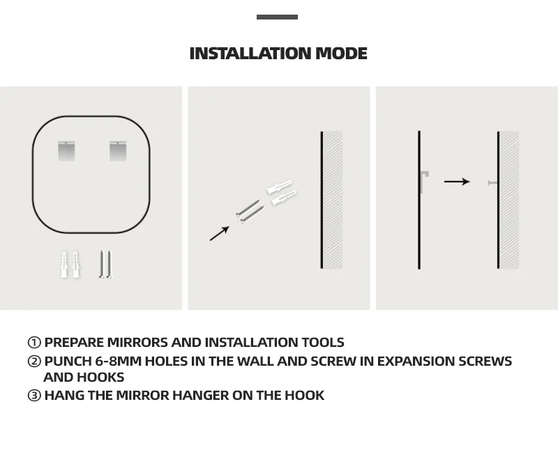 Custom Contemporary Bathroom  Metal Mirrors Home Decor Wall Frame Mirror