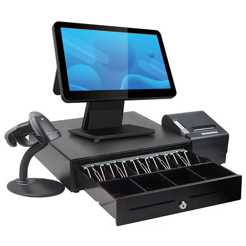 15.6 Inch Windows Cash Register Pos Cashier Machine PC Touch Screen All In One Pos System Computer