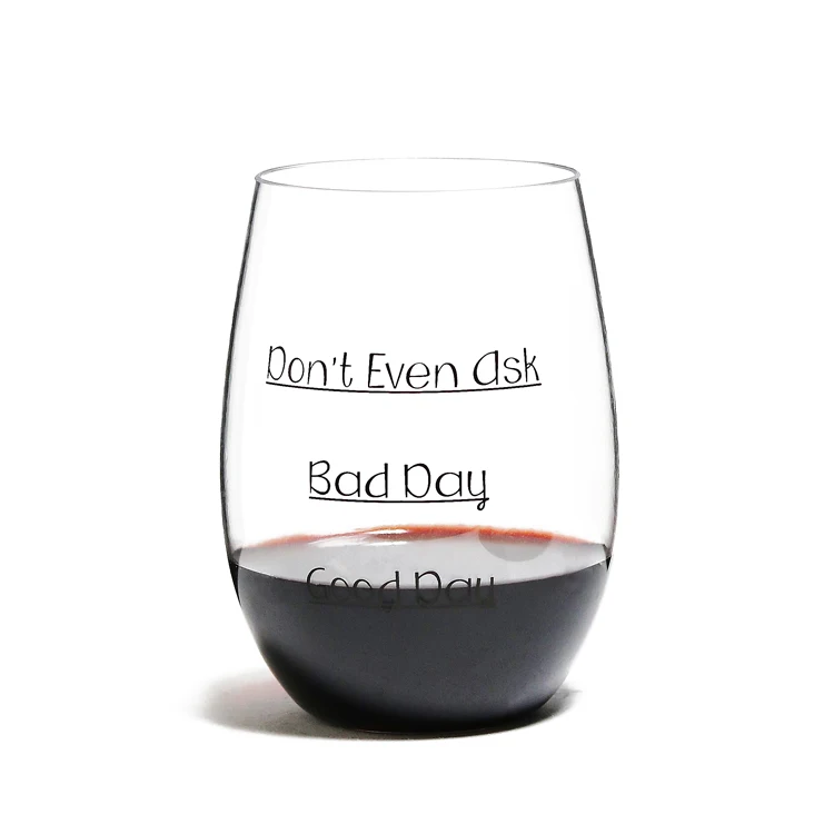 Unbreakable Stemless Plastic Glass for Wine 16oz