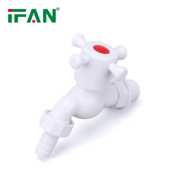 IFAN Plastic Injection PVC Plumbing Pipe Joint Materials Kitchen Bathroom UPVC One Way PVC Bibcock Tap Faucet