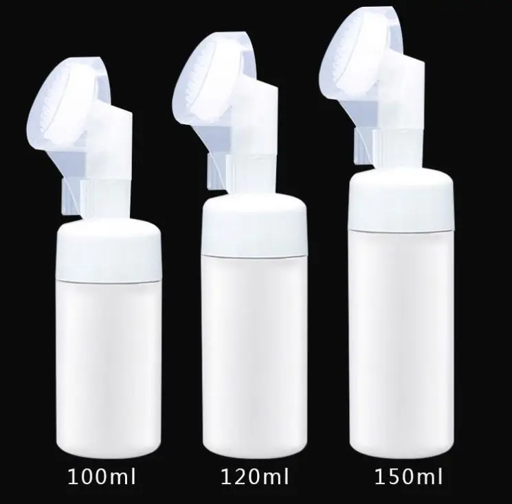 Wholesale PET Cleansing Mousse Foaming Bottle Pressing Silicone Facial Cleanser Foam Bottle Sub-packed Bubble Bottle