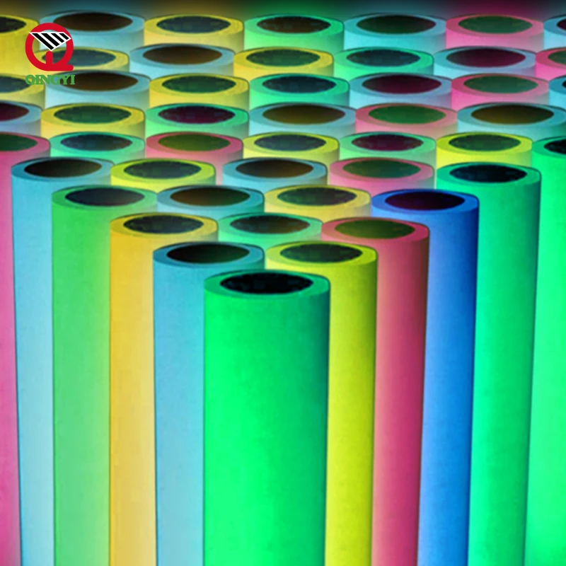 
Wholesale 50cm Vinyl Design Glow in The Dark Heat Transfer Vinyl Textil Pu Film vinilo For Clothing Textile 