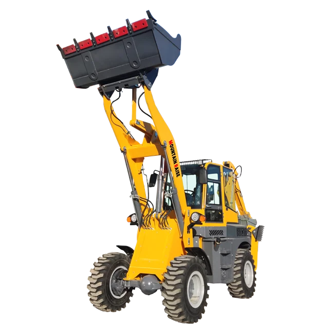 China factory Mountain Raise wheel Mini Backhoe Loader Tractor with Loader and Backhoe Excavator Free Shipping