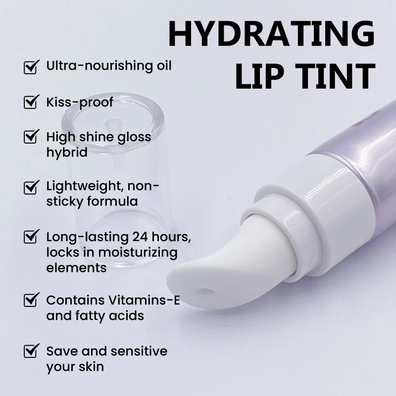 Free Sample Firming & Plumping lip balm butter lipstick Oil Beauty Makeup Organic pink lip gloss clear glitter lip tint