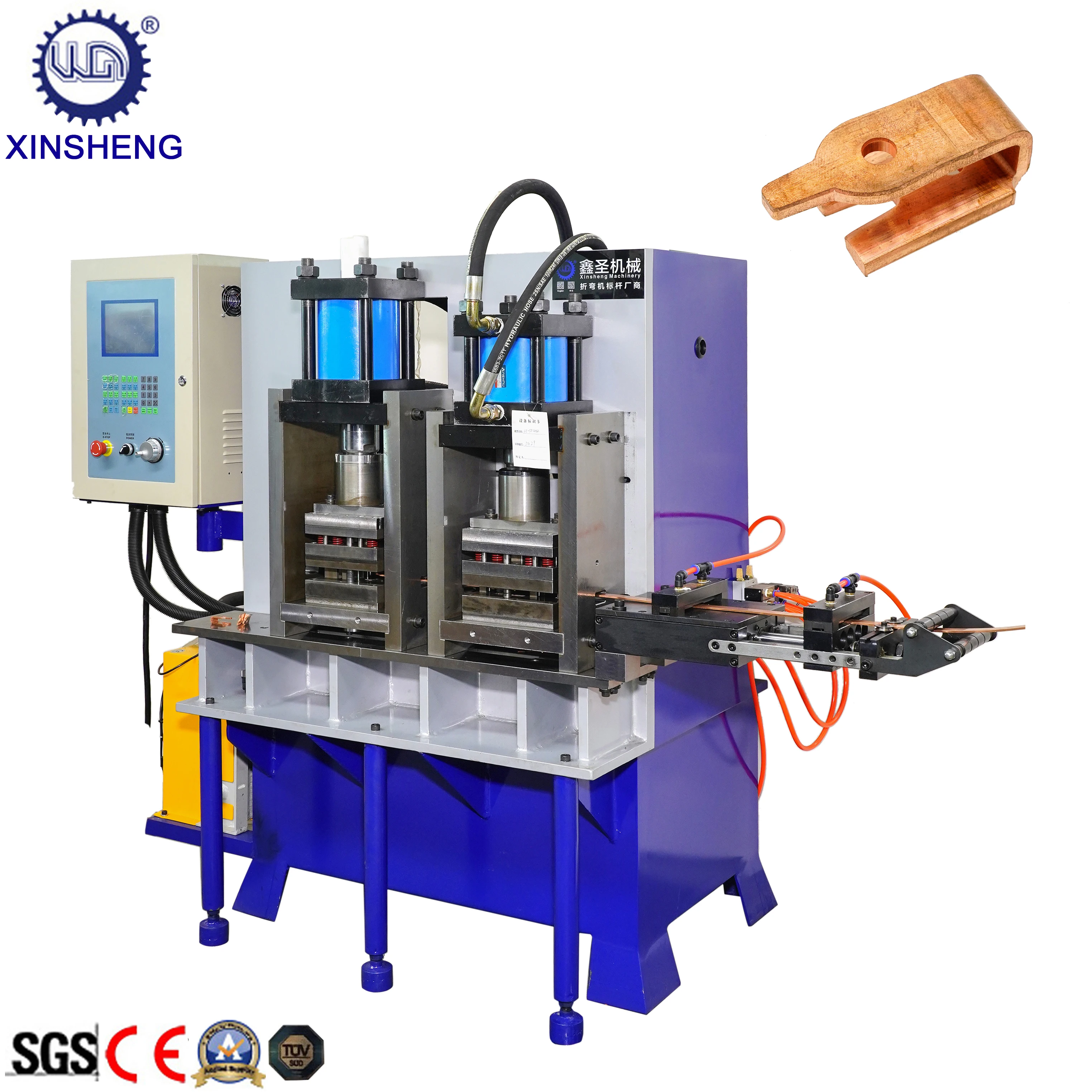 Copper Strip  plate bending  machine with punching holes made in China