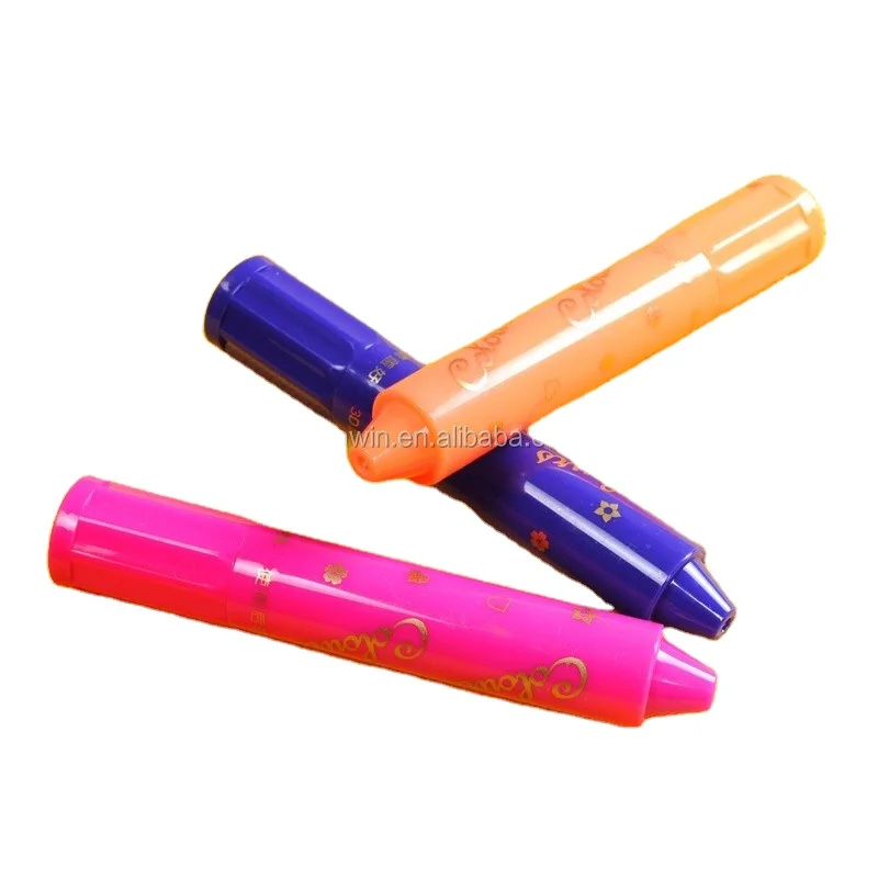 Beginner washable multi color silky crayons 12 colors twist silky crayon 12 counts caryons for children painting