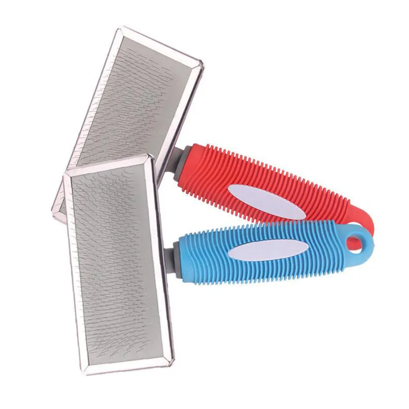 Spot wholesale soft plastic handle pet needle comb rubber handle pet bath cat dog hair brush