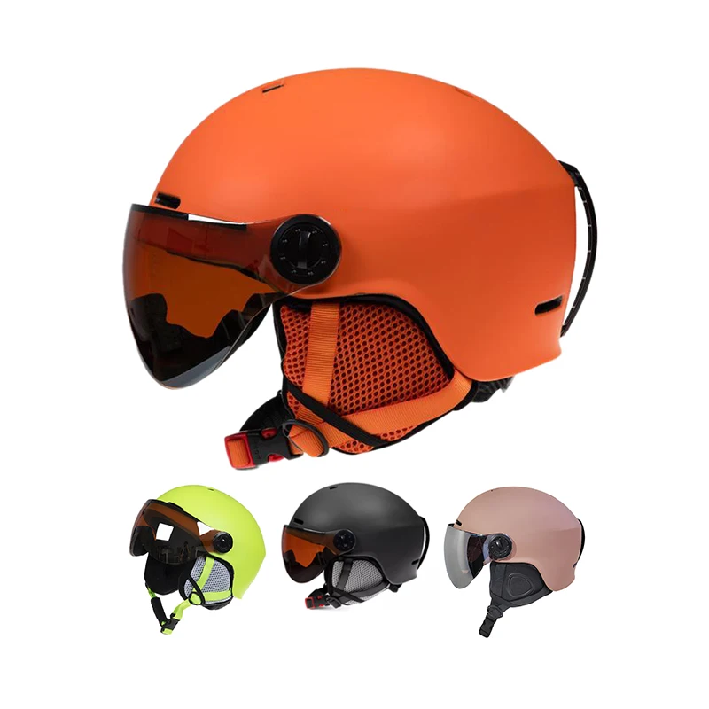 Adult Children Youth Winter Snow Sports Portable Glasses Ears Visor Ski Skateboard Helmet