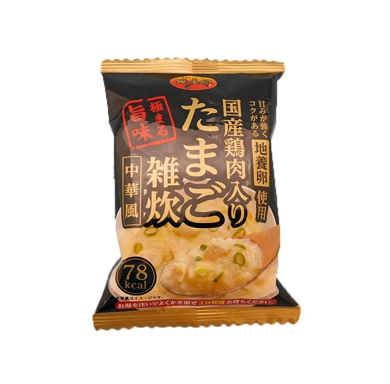 Japanese Brand Delicious Egg Porridge Cooked Freeze-Dried White Instant Rice