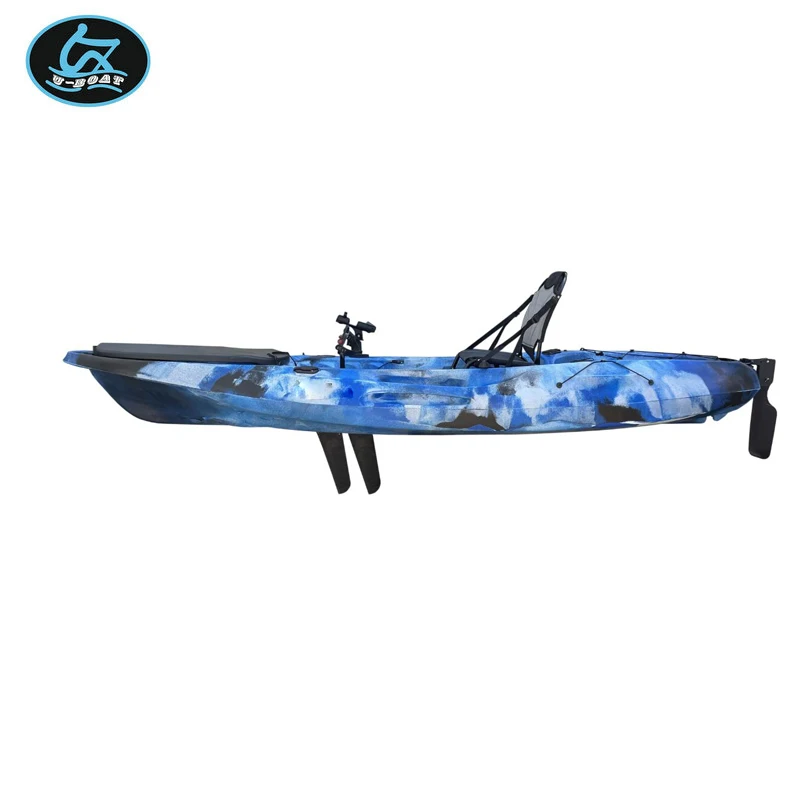 U-boat Professional 10.5ft single seat one person pedal fishing kayak plastic white water kayak for sale