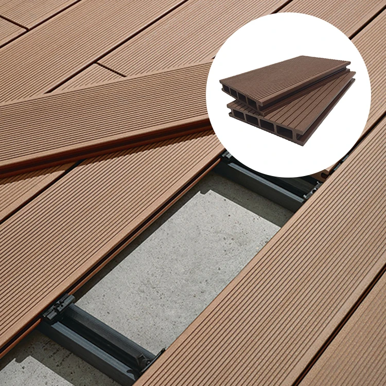 Long life outdoor teak deck panel decking wood plastic composite decking tiles