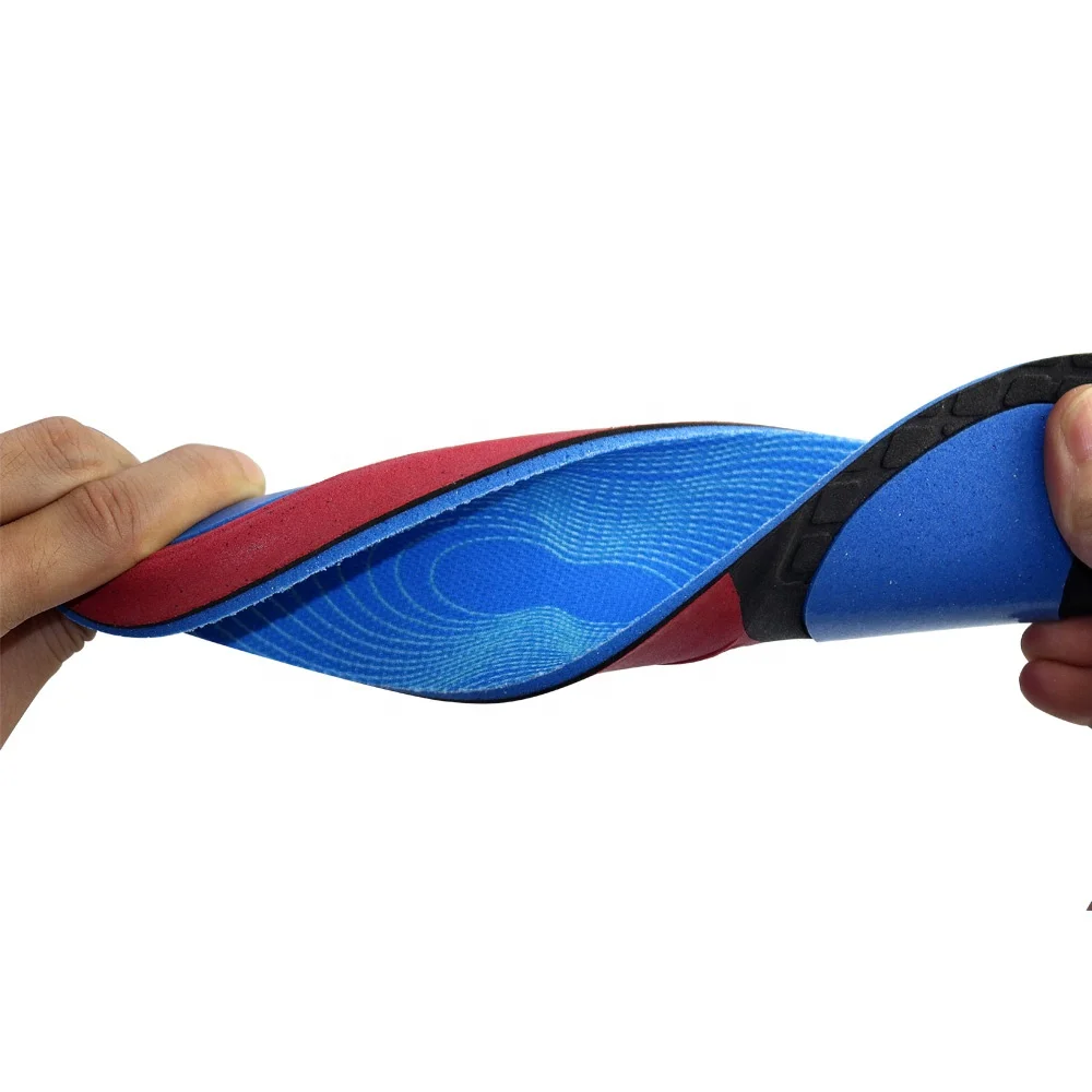 Light Weight Shock Absorption PU Arch Orthotic Foot Care Sport Shoes Insoles
