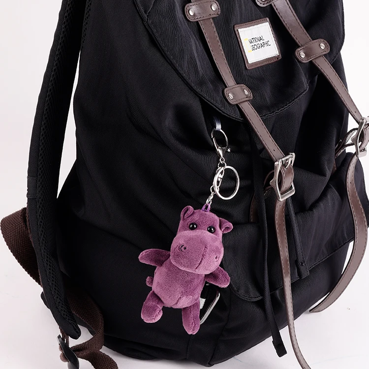 Custom Made Cute Keychain Plush Toy Stuffed Hippo Animal  Plush Toy For Kids Make Your Own Strap 3d children Company Gifts Oem