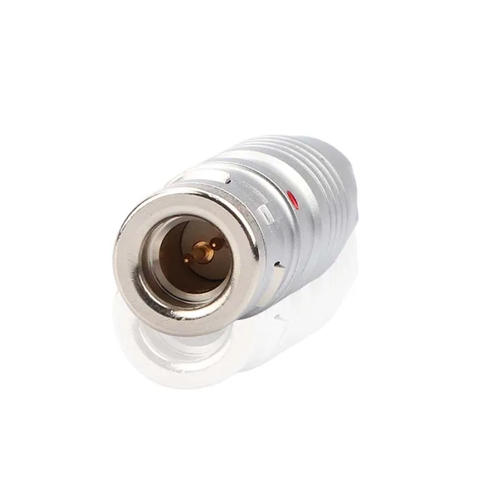 Metallic cylindrical push pull miniature connector 12 pin waterproof