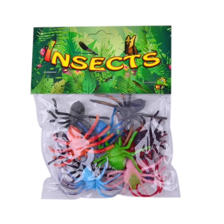 Wholesale cheap halloween model toy mini plastic spider